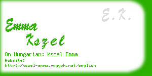 emma kszel business card